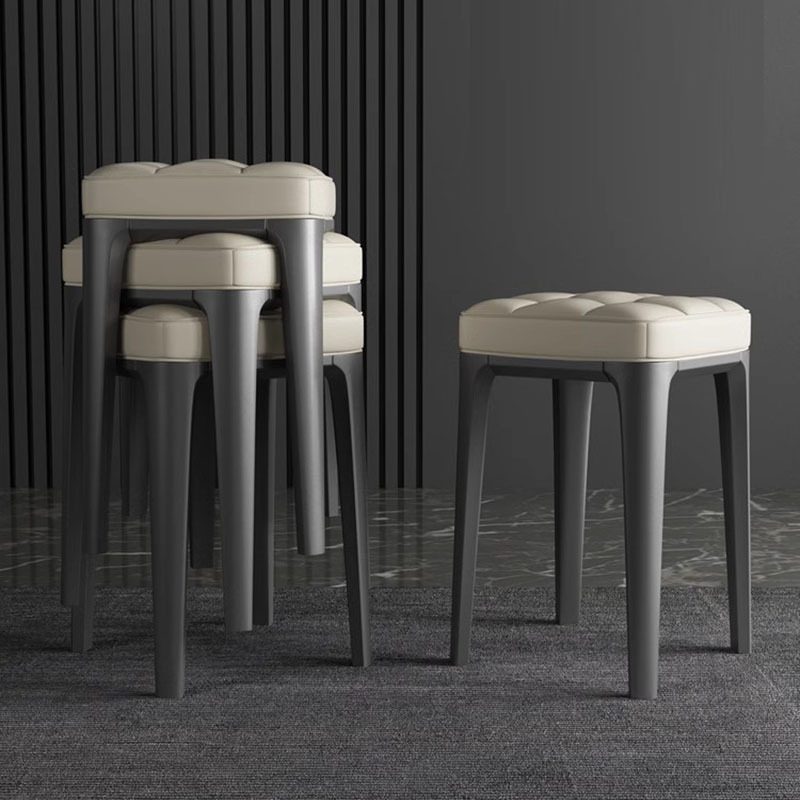 Simple soft pack living room light luxury square stool